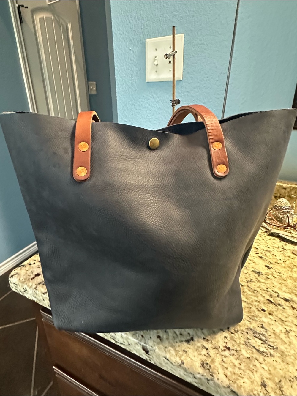 KMM & Co. navy Kodiak tote